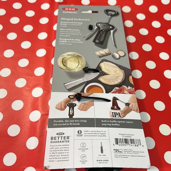 New SoftWorks OXO Good Grips Winged Corkscrew with Bottle Opener (67) - Picture 4 of 4